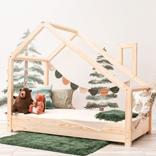 Dans l'image : Lit cabane Tilki 160x80 cm, Variante 4.