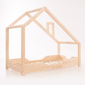 Dans l'image : Lit cabane Tilki I 160x80 cm, Variante 2.