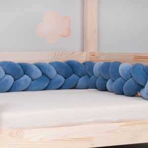 Bed bumper - braid - Dark blue