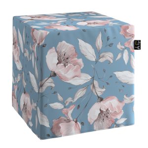 Puff with print Cube Flowers