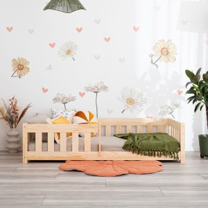 Op de afbeelding: Kinderbed bedhuisje Vedo 160x80cm met leuning