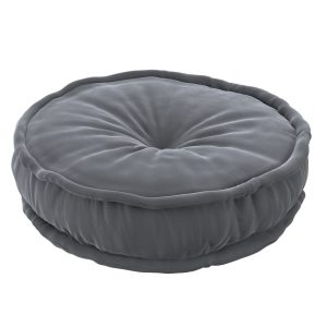 Puff French Graphite grey fabric velvet