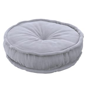 Puff French Silvery grey fabric velvet