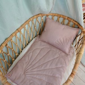 Linen cover set - shell Powder pink