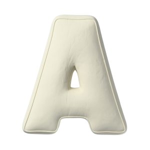 Kopfkissen Buchstabe A cream white