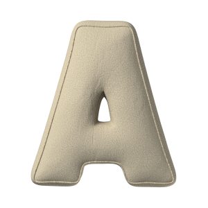Kopfkissen Buchstabe A light beige