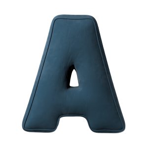 Kopfkissen Buchstabe A Blue