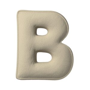 Coussin lettre B light beige
