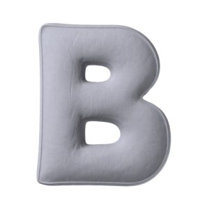 Oreillers lettres B Silvery grey