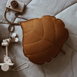 Cojín Hoja - Lino - caramel