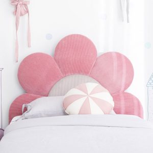 Lit d'enfant, Lit capitonné Daisy Colors - Rose, Cream