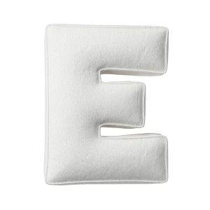 Pillow letter E white