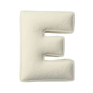 Pillow letter E cream white