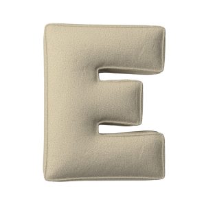 Pillow letter E light beige