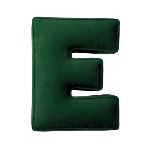 Pillow letter E Bottle green