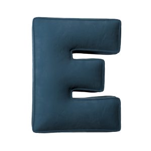 Pillow letter E Blue