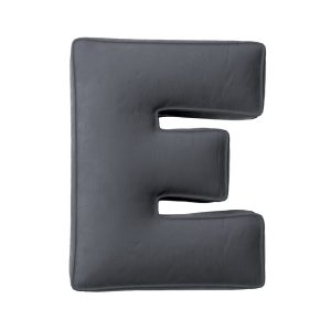 Pillow letter E Graphite grey