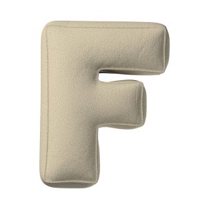 Pillow letter F light beige