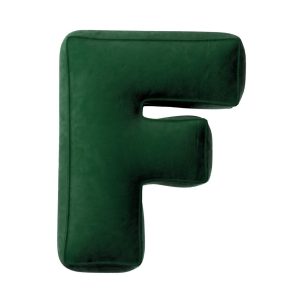 Pillow letter F Bottle green