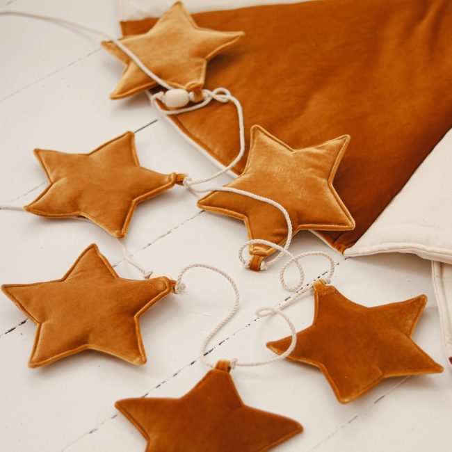 Sterren slingers - gold dust - fluweel - 6 sterren