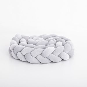 Bed bumper - braid - grey