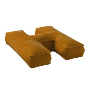Pillow letter H honey