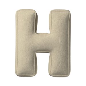Pillow letter H light beige