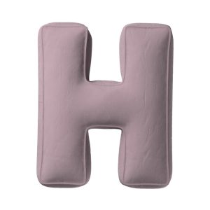 Pillow letter H muted pink