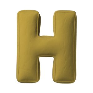 Pillow letter H olive green