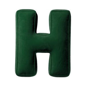 Pillow letter H Bottle green