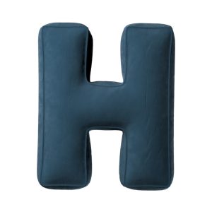 Pillow letter H Blue