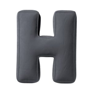 Pillow letter H Graphite grey
