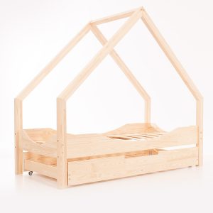 Auf dem Bild: Hausbett Oyoo 160x80 cm, Variante 1 mit einer Schublade.