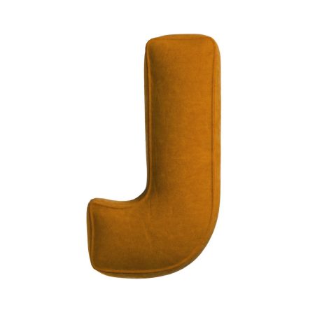 Coussin lettre J honey