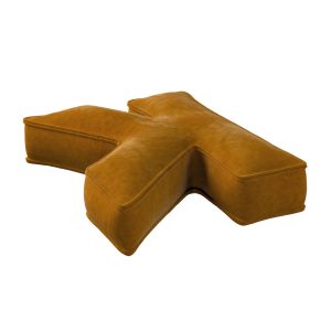 Coussin lettre K honey
