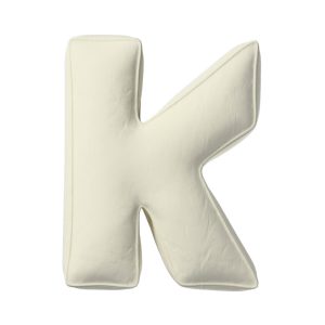 Coussin lettre K cream white