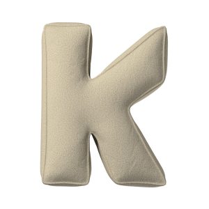 Coussin lettre K light beige