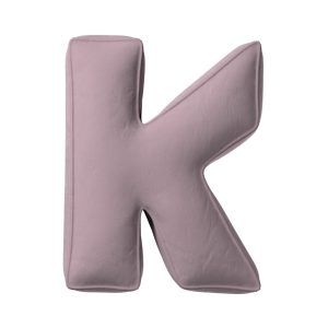 Coussin lettre K muted pink
