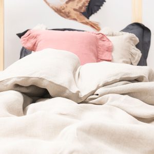 Duvet cases with envelope opening - natural linen