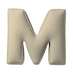 Pillow letter M light beige