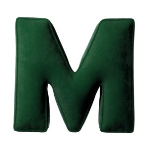Pillow letter M Bottle green
