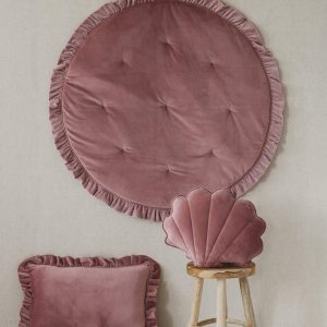 Mat with frill - Dusty pink
