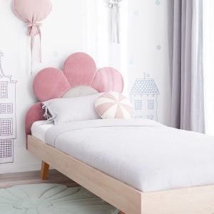 Lit d'enfant, Lit capitonné Daisy Colors - Rose, Cream