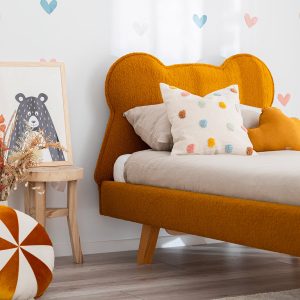 Lit rembourré Teddy 200 x 90 - Ochre