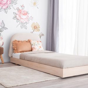 Children’s bed, Upholstered bed Trapez Unpadded Floor bed