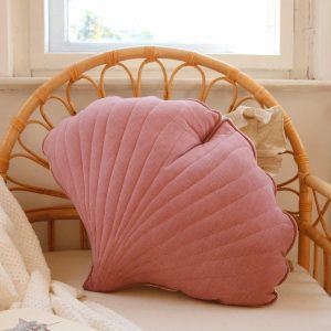 Ginkgo leaf Pillow - dirty pink