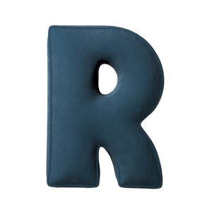 Pillow letter R Blue