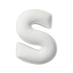 Coussin lettre S White