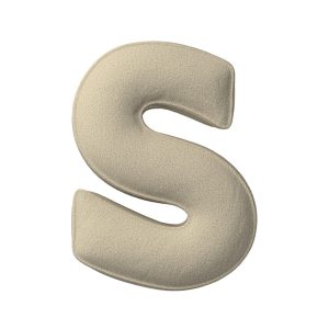 Coussin lettre S Light beige