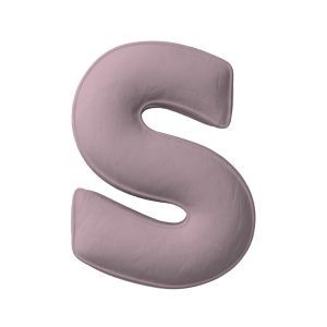 Coussin lettre S Muted pink